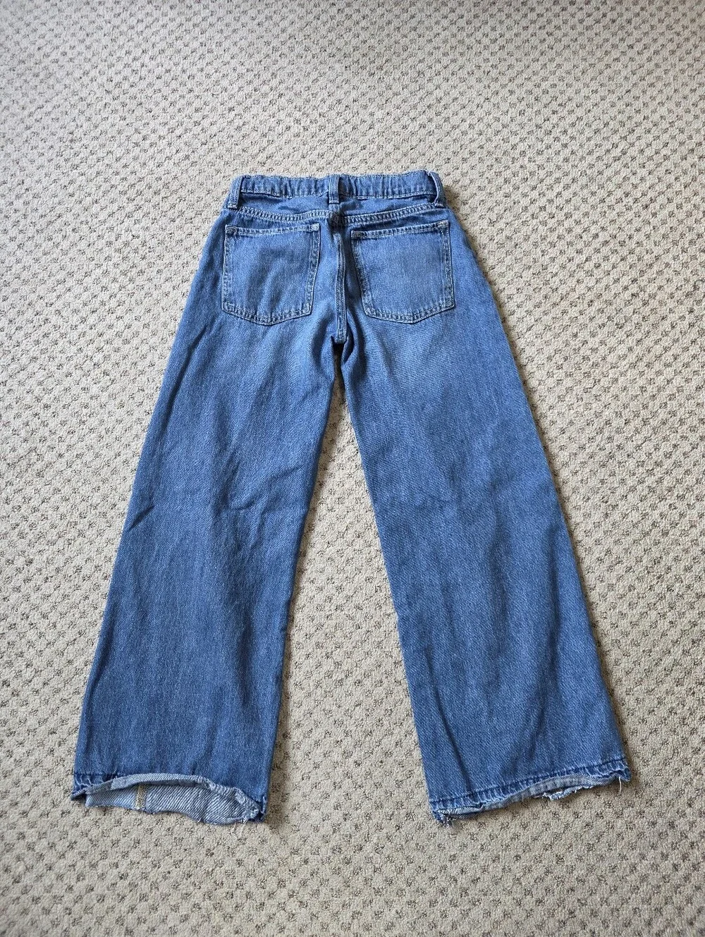Old Navy High Rise Super Baggy Two-Tone Blue Wide-Leg Jeans